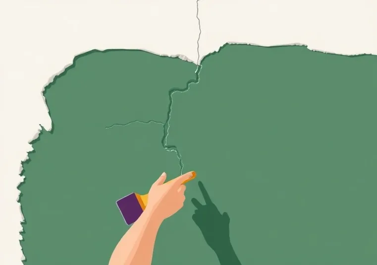 Ponçage et rebouchage des fissures avant mise en peinture